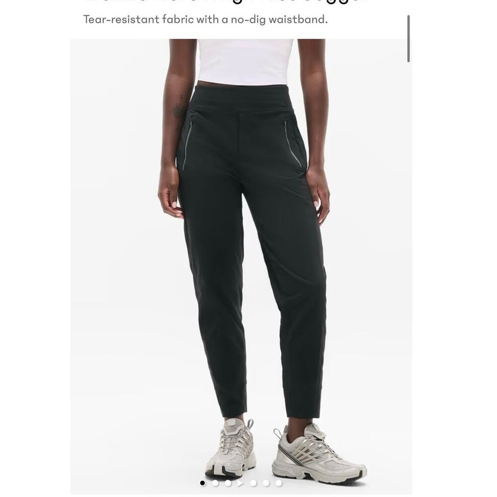 Athleta Trekkie North High Rise Jogger Black Ripstop Hiking Travel Pants Women's